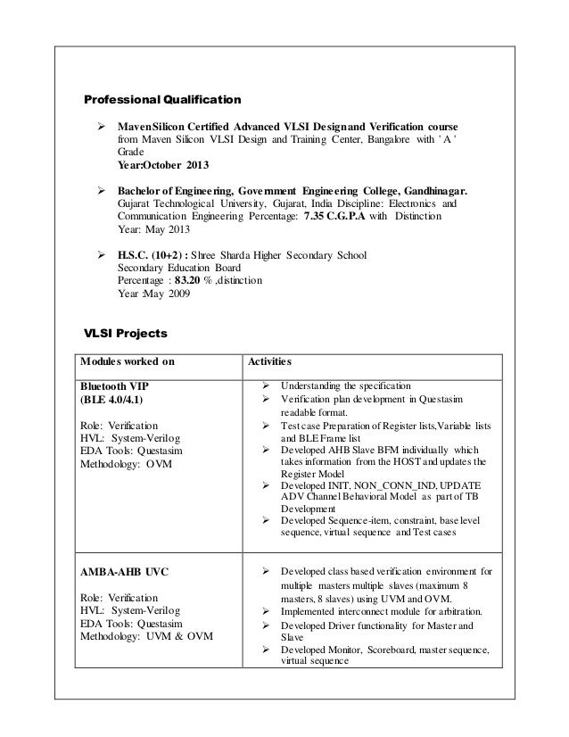 darshan dehuniya resume asic verification engineer 1 verification engineer resumes