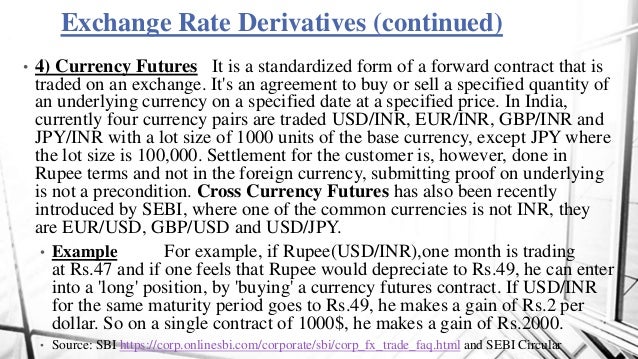 Forex exchange derivatives