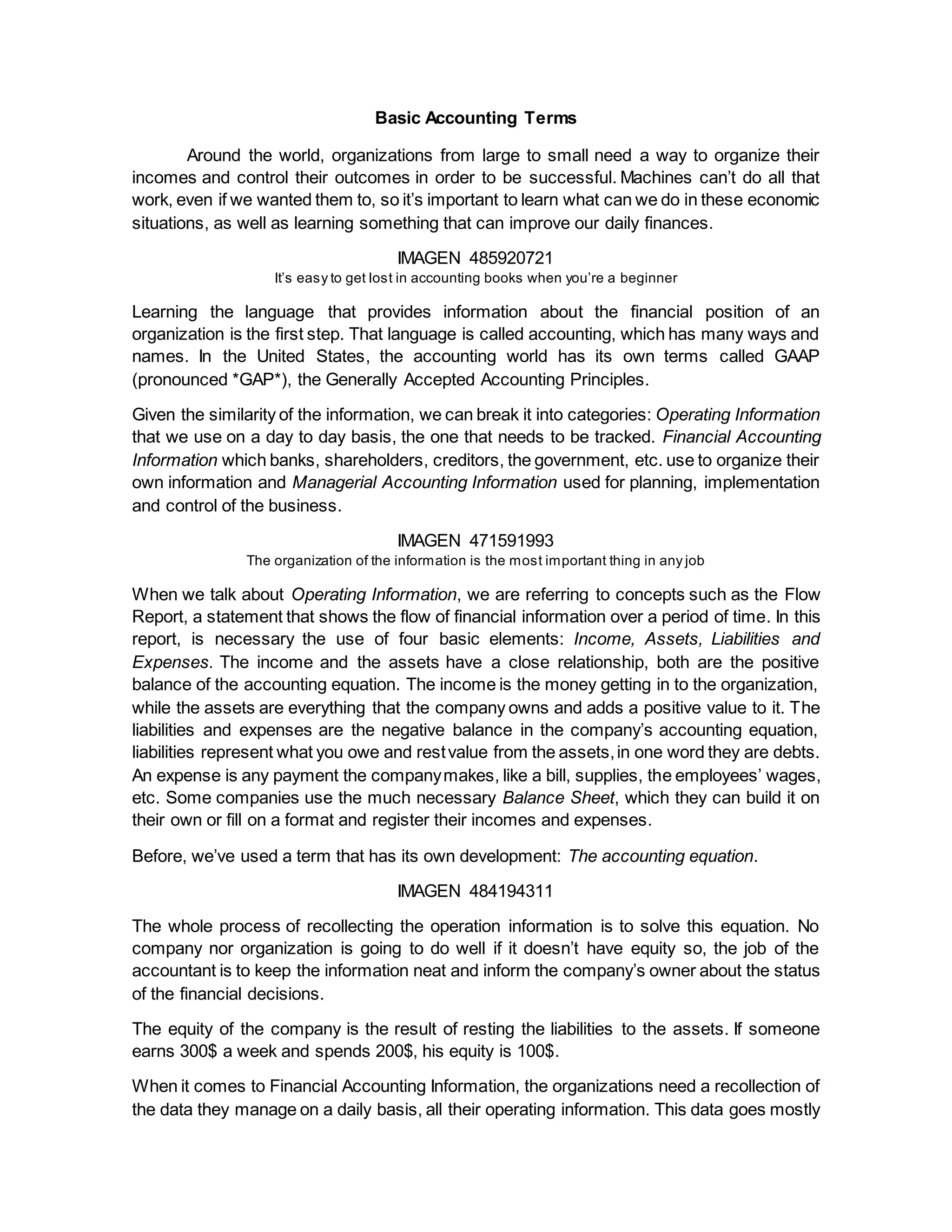 Basic Accounting Terms | PDF