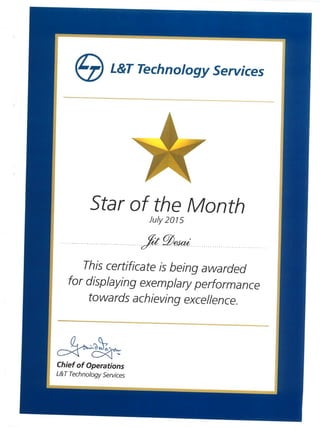 Star of the Month - 2016