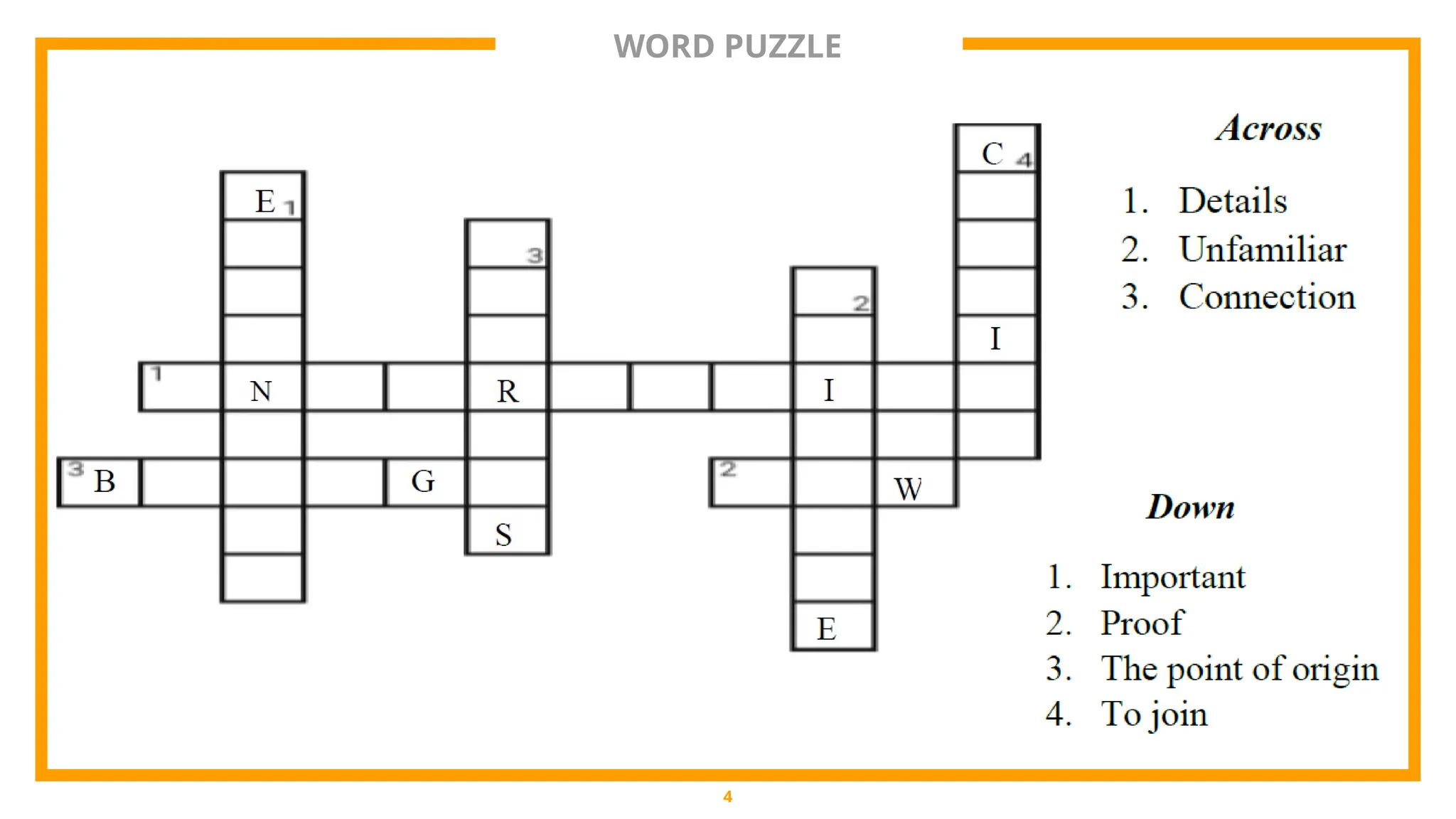 WORD PUZZLE
4
 