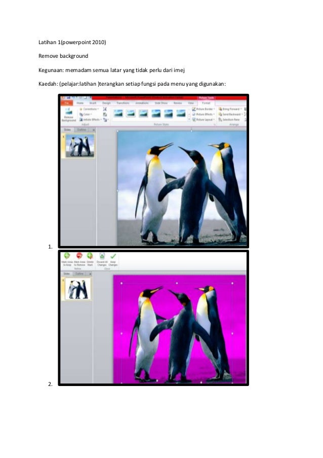  powerpoint  2010 latihan 1 padam latar  belakang
