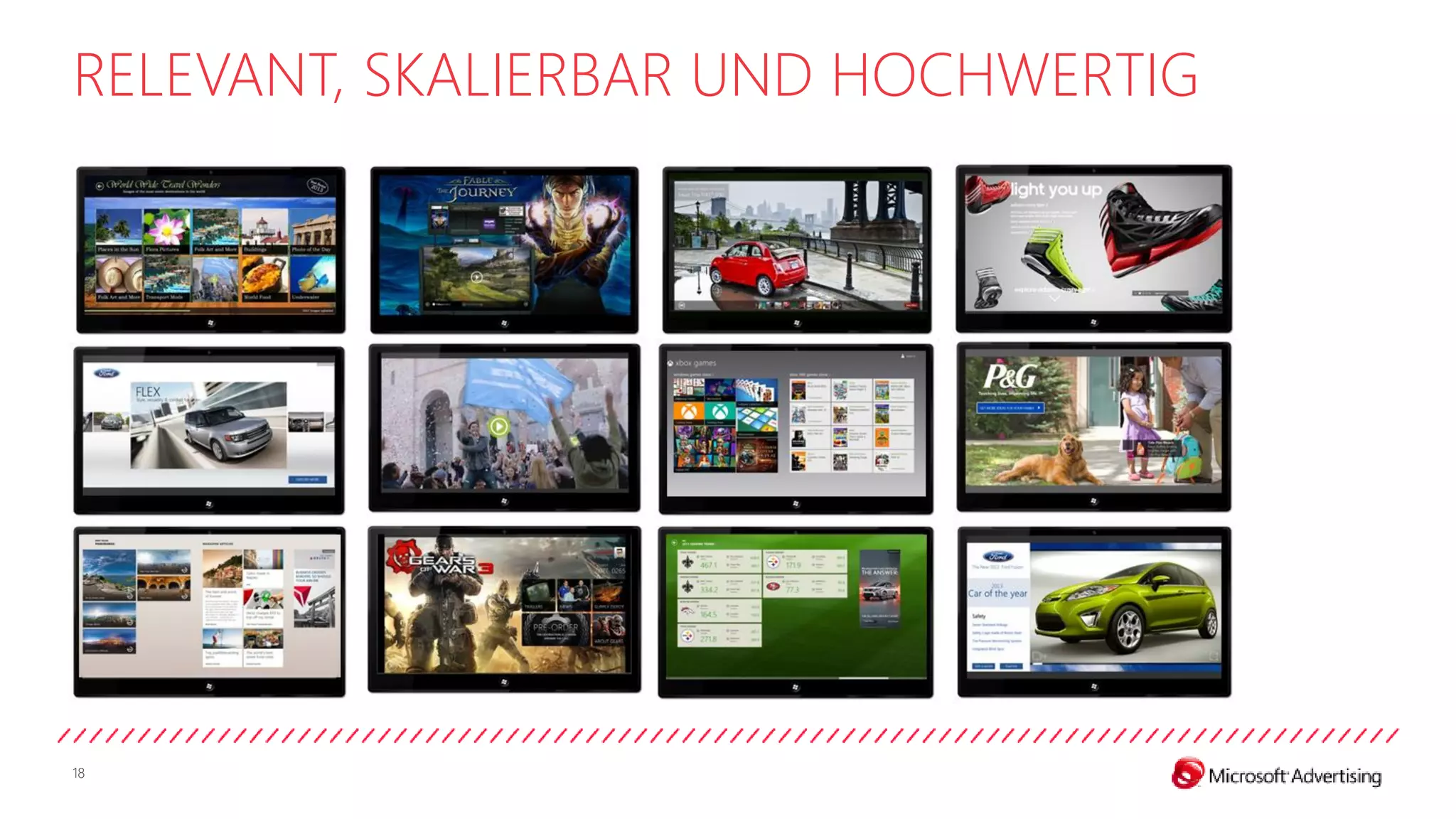 RELEVANT, SKALIERBAR UND HOCHWERTIG




18
 