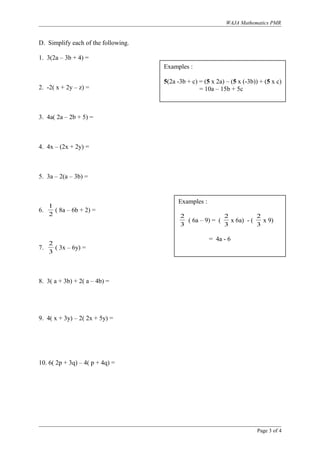 F2 algebraic expression ii | PDF