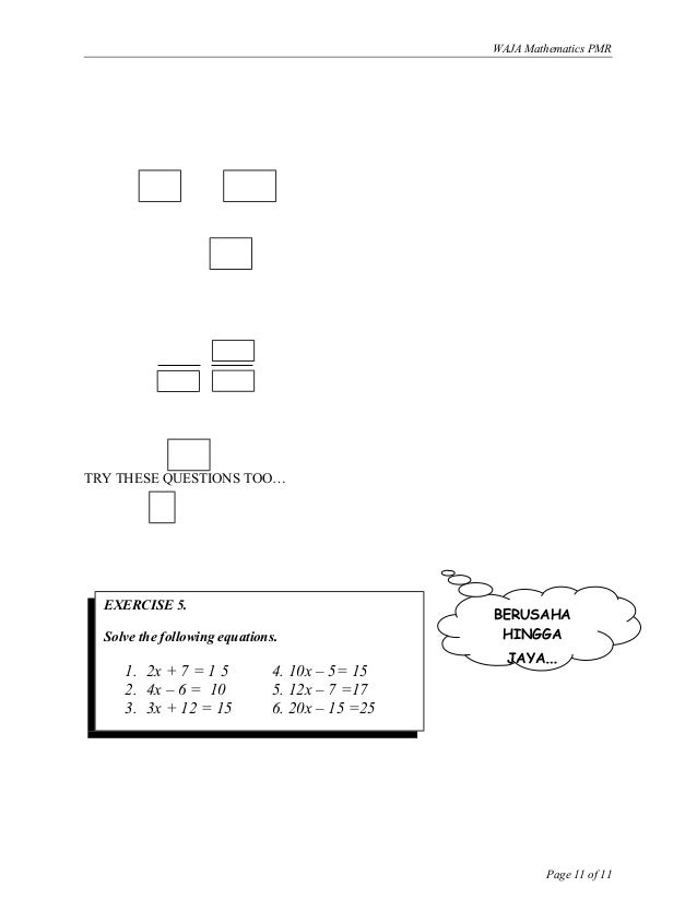 F2 t4 linear equations