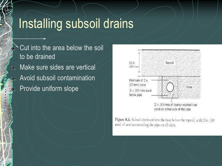 F3 Subsoil drainage and installation
