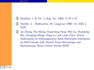 Bibliografía




                  Sneddon, I. N. Int. J. Eng. Sci. 1965, 3, 47 a 57.
                  Domke, J. ; Radmacher, M. Langmuir 1998, 14, 3320 a
                  3325.
                  Jie Zhang, Rui Wang, Xiaocheng Yang, Wei Lu, Xiaodong
                  Wu, Xiaoping Wang, Hong Li, and Liwei Chen. Direct
                  Observation of Inhomogeneous Solid Electrolyte Interphase
                  on MnO Anode with Atomic Force Microscopy and
                  Spectroscopy. Nano Letters Article ASAP




ges/CMA CS.jpg
 