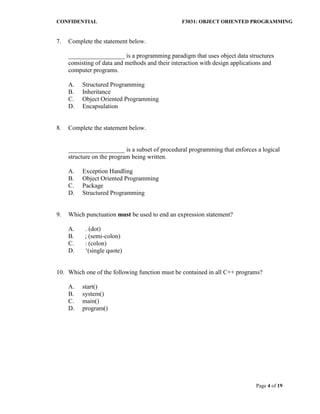 FP 301 OOP FINAL PAPER | PDF
