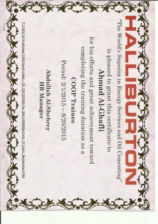 Halliburton Recognition