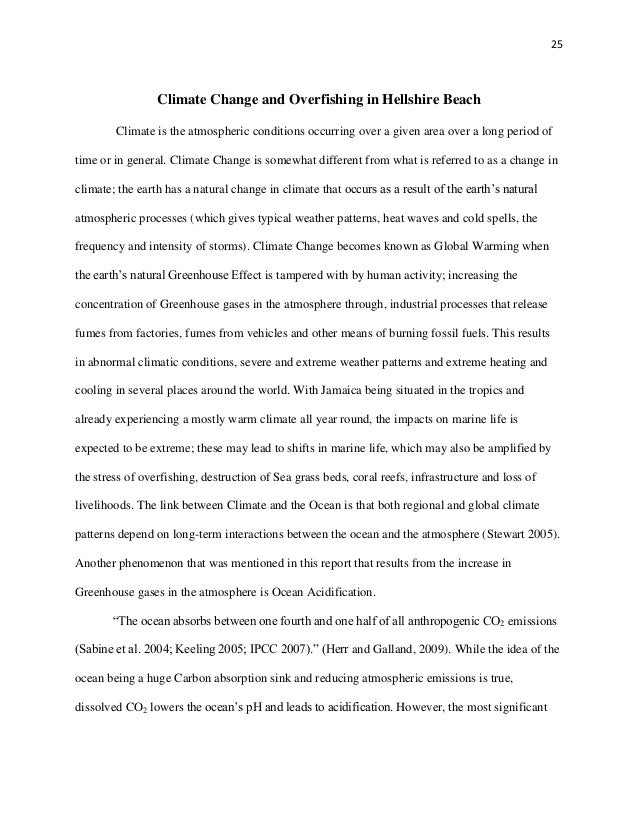 Essay on global climate change and its impact