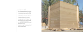 in 2012, the aleutian housing authority of anchorage,
alaskasetacompetitiontoarchitectsanddesignersin
north america to create a prototype for housing that
would meet the living building challenge standards.
the winning project would be built and tested if
suitable for housing on the aleutian islands.
bly windstorm’s proposal was the clear winner.
his use of rammed earth would cut down on material
transportation to the islands and reduce the carbon
footprint of construct through limited use of cement.
in 2015, eight students were selected to build alaska’s
first rammed earth structure.
the prototype would test the thermal qualities of
rammed earth in alaska’s unusual climate, material
durability, and project duration.
p a l m e r , a k
client: aleutian housing authority
contractor: bly windstorm
interns:
nolan d fike
michael burch
kim mckeever
alex wolfrum
maria guerrero
maryam al-taweel
jon harper
zane troutman
 