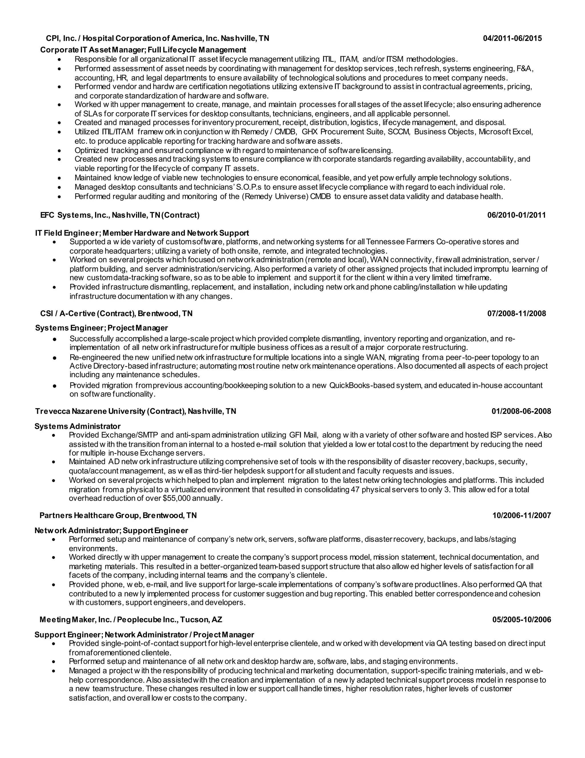 Kevin+Bilbreys+Resume+2016 with Proficiencies | PDF