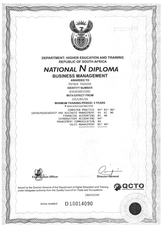 BUSINESS MANAGEMENT DIPLOMA