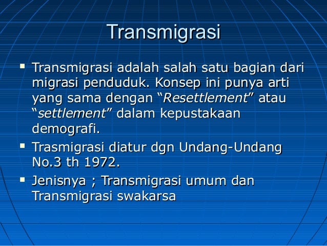 Migrasi Penduduk Migrasi Penduduk
