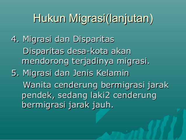 Migrasi Penduduk