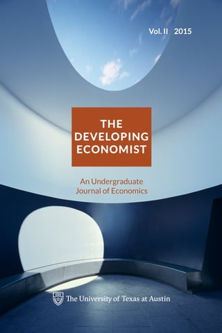 An Undergraduate
Journal of Economics
Vol. II 2015
 