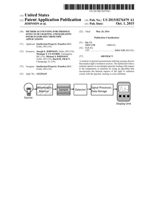 Thermal Patent Application 20150276479