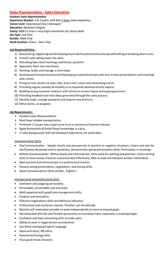 Job Description PDF