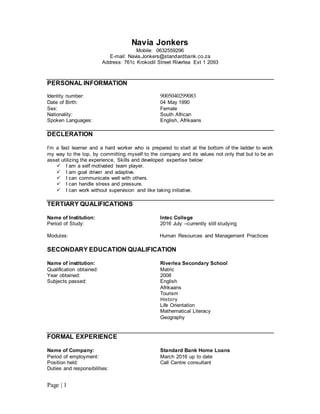 navia cv | DOCX