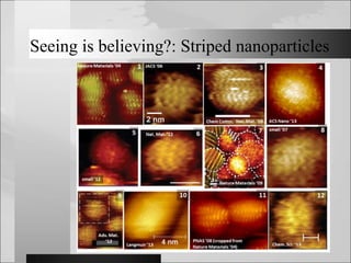 Seeing is believing?: Striped nanoparticles
 