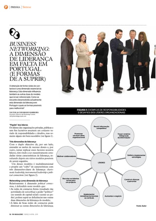 BUSINESS NETWORKING A DIMENSÃO DE LIDERANÇA EM FALTA EM PORTUGAL RH Magazine