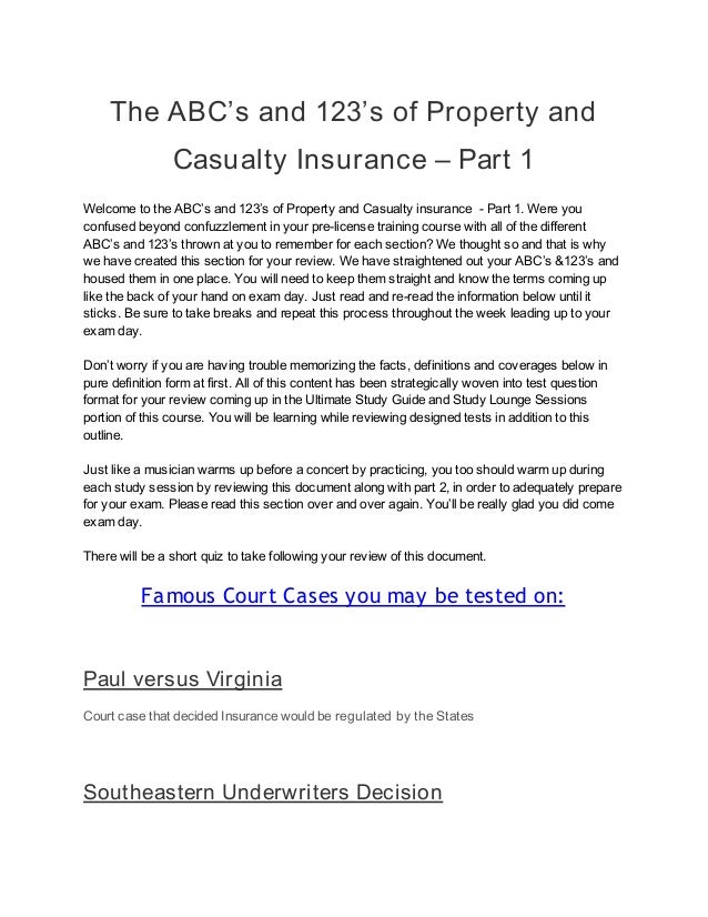 Study For Az Property And Casualty Insurance Study For Az Property And Casualty Insurance