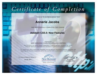 Annerie Jacobs
Adobe® CS5.5: New Features
Jun 30, 2012
 