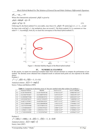 Block Hybrid Method for the Solution of General Second Order Ordinary ...