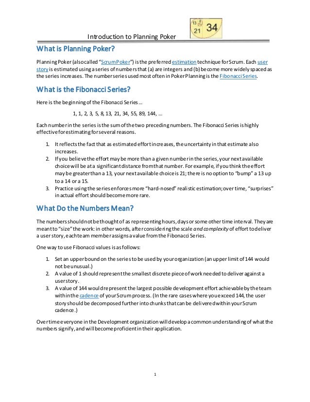 Planning poker slideshare pdf