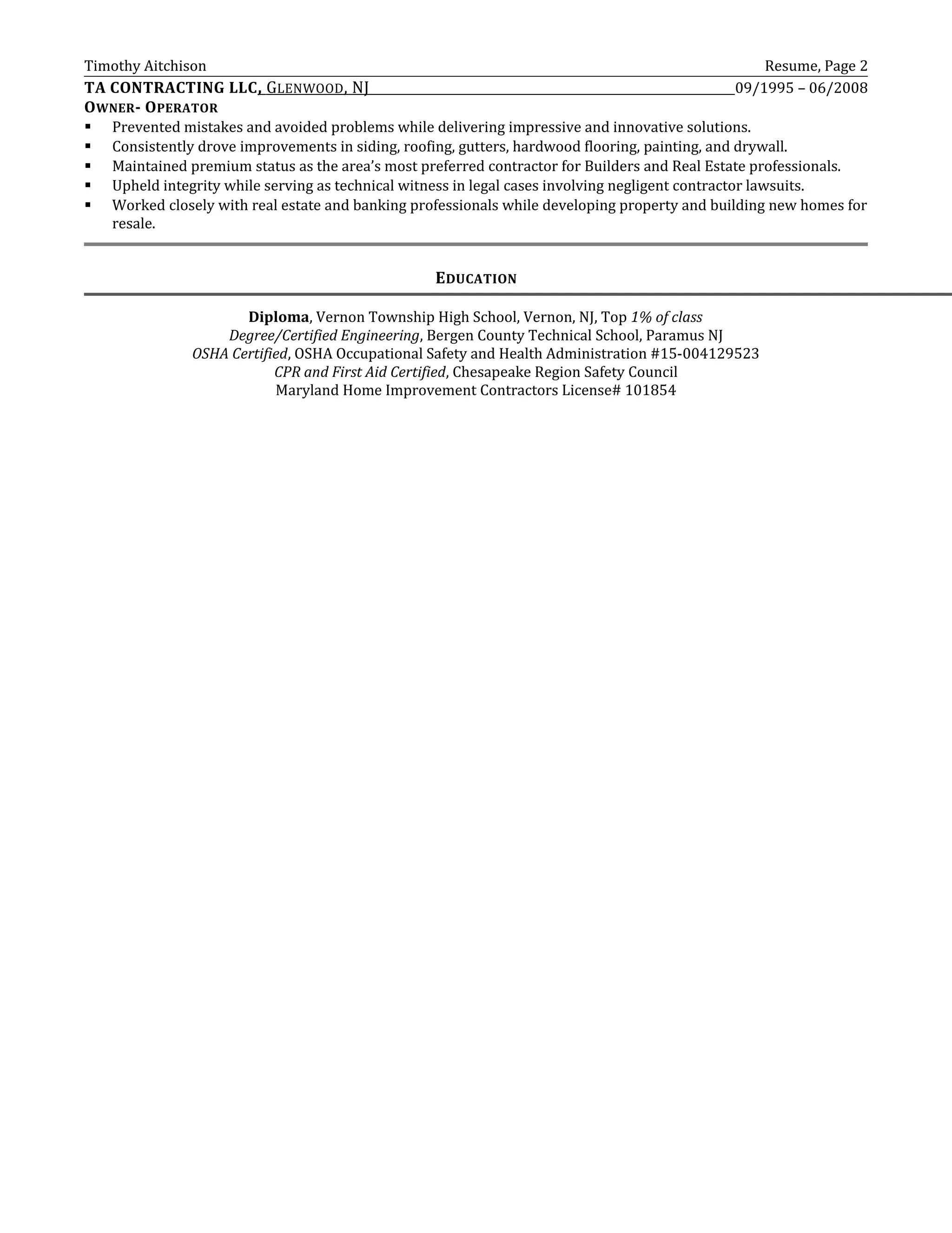 Managerial Resume PDF - Managerial Resume 2 2048 