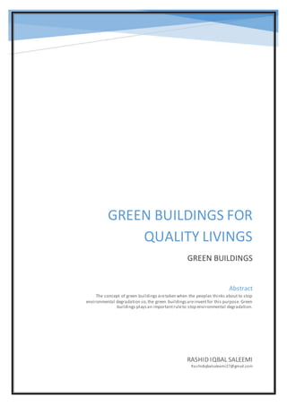 THESIS GREEN BUILDING | PDF