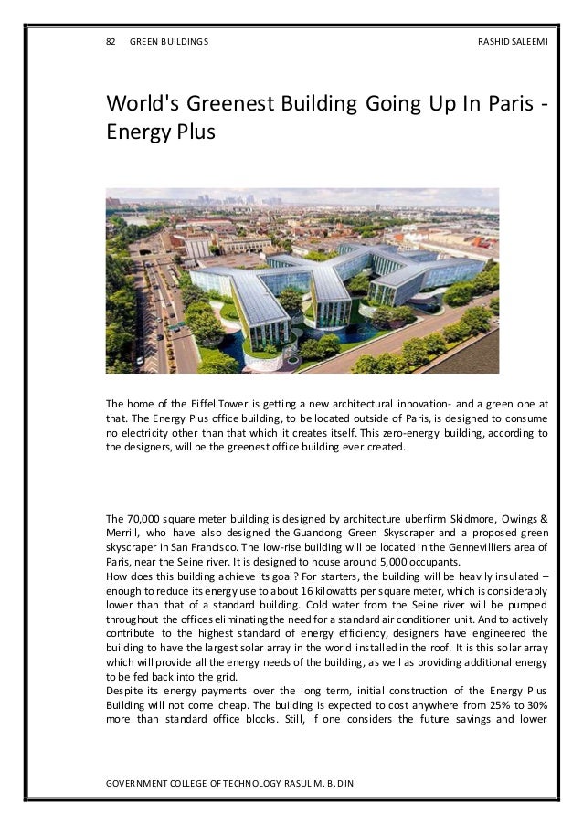 THESIS GREEN BUILDING