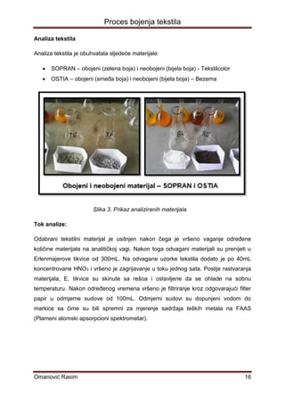 Proces Bojenja Tekstila - Rasim Omanović | PDF