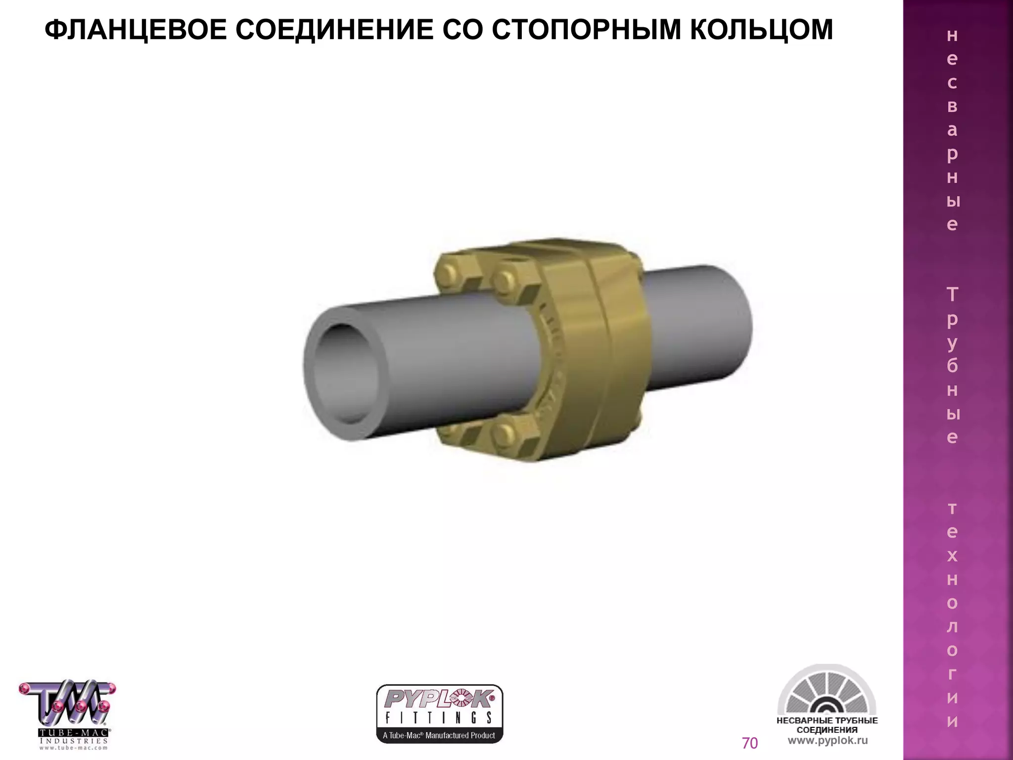 70 www.pyplok.ru
ФЛАНЦЕВОЕ СОЕДИНЕНИЕ СО СТОПОРНЫМ КОЛЬЦОМ н
е
с
в
а
р
н
ы
е
Т
р
у
б
н
ы
е
т
е
х
н
о
л
о
г
и
и
 