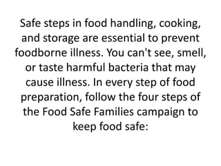 Kitchen Basics: Safe Food Storage