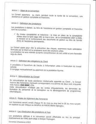 Contrat consultance RRCI