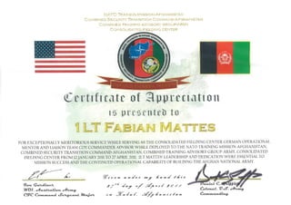 110427_Kabul_Certificate of Appreciation_Mattes