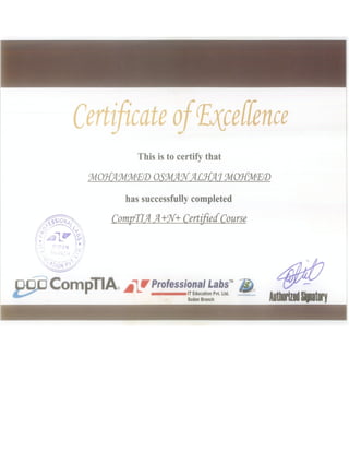 CompTIA certificate