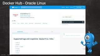 Anton ElsAnton Els @aelsnz
Docker Hub - Oracle Linux
 