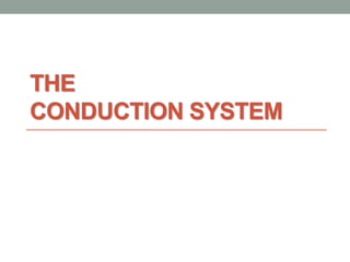 THE
CONDUCTION SYSTEM
 