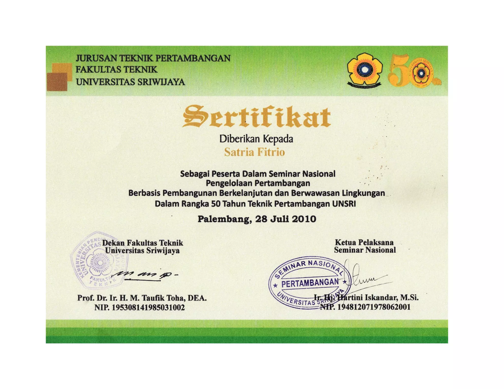 SERTIFIKAT EVENT | PPT