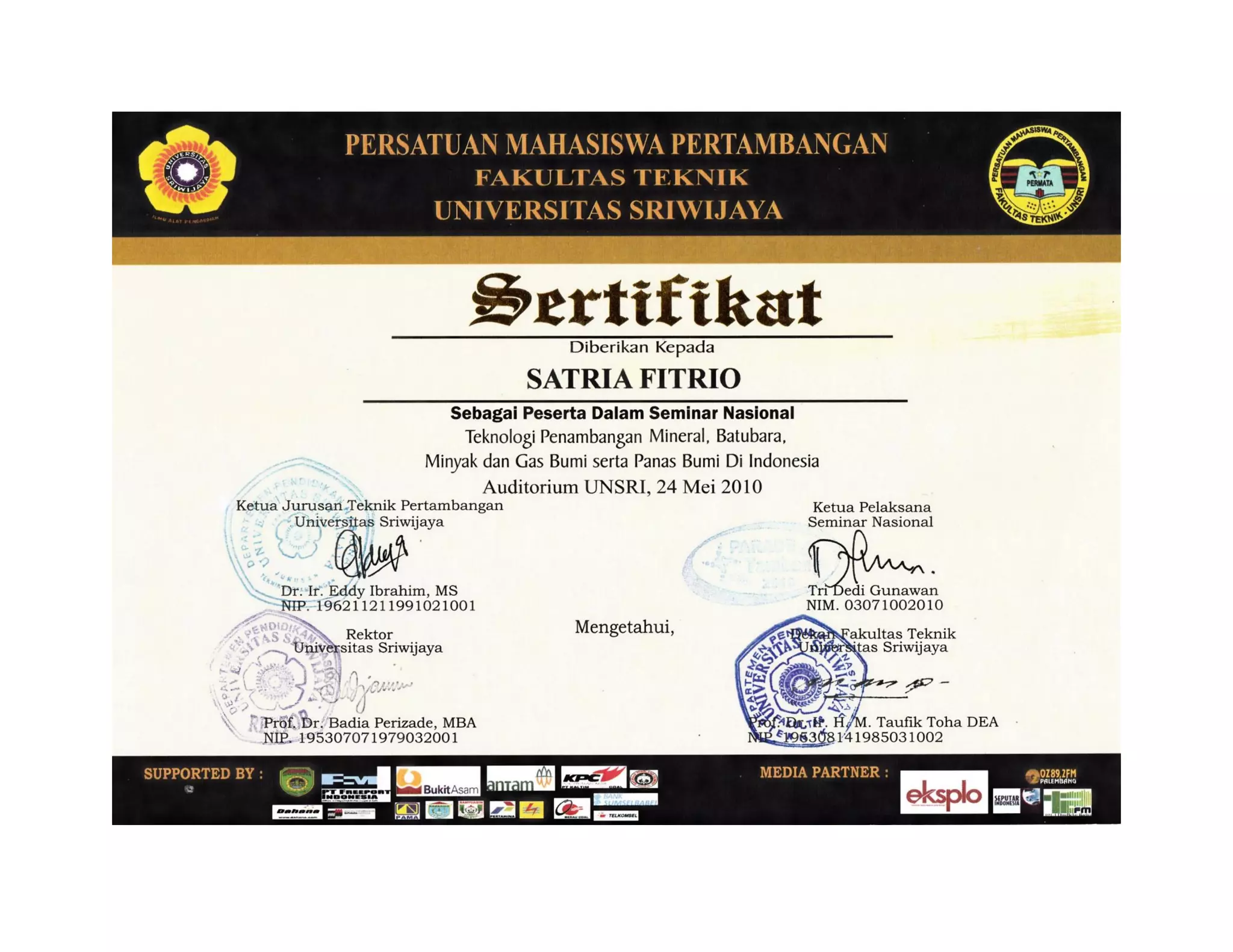 SERTIFIKAT EVENT | PPT