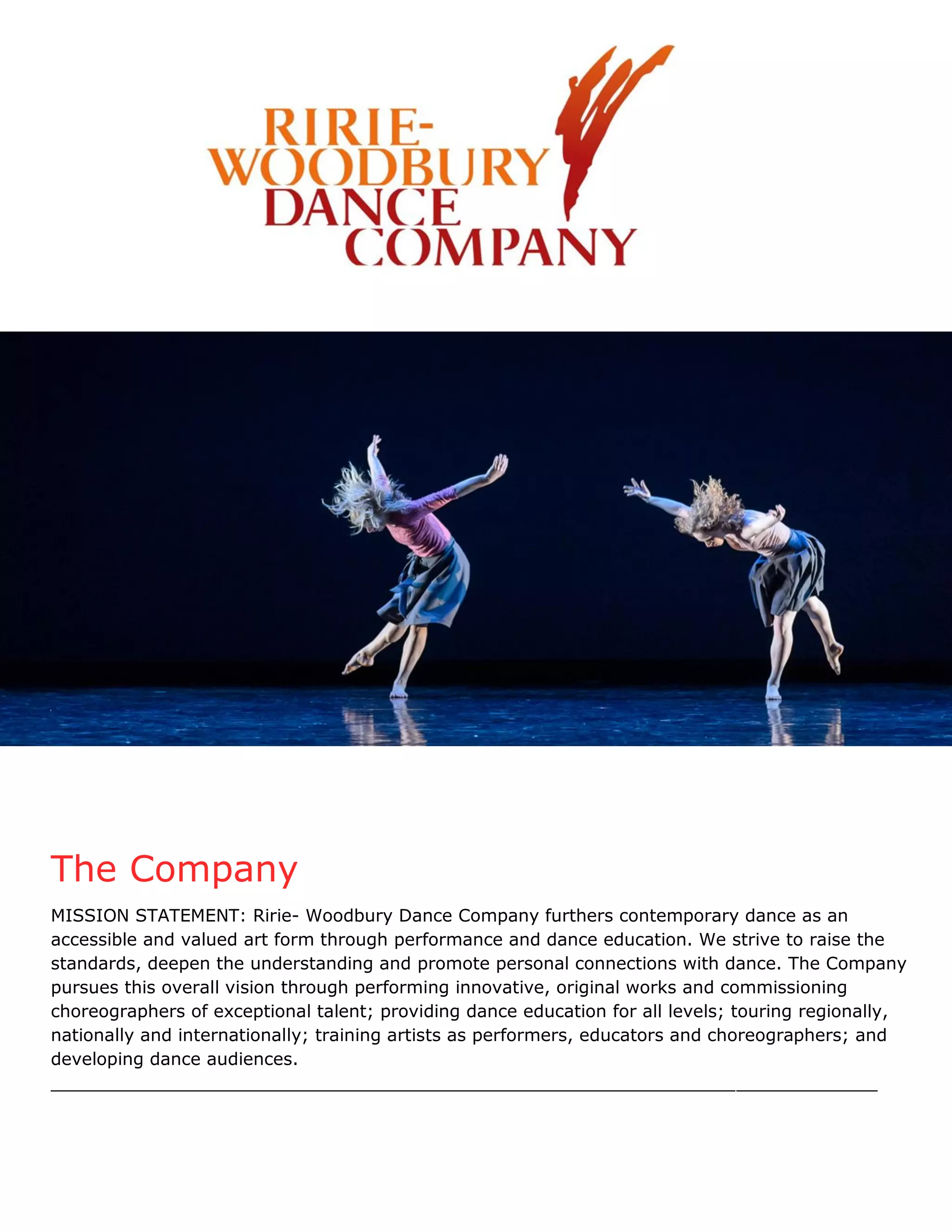 About RirieWoodbury Dance Company .dox