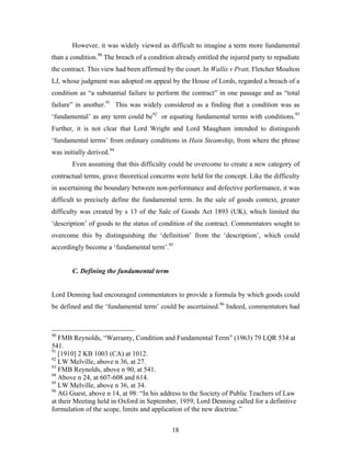 Fundamental Breach of Contract - A Post Mortem | PDF