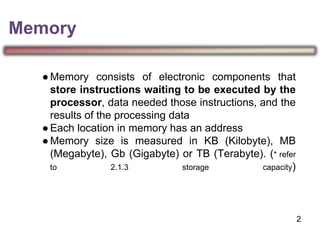 PDT DC015 Chapter 2 Computer System 2017/2018 (i) | PPT