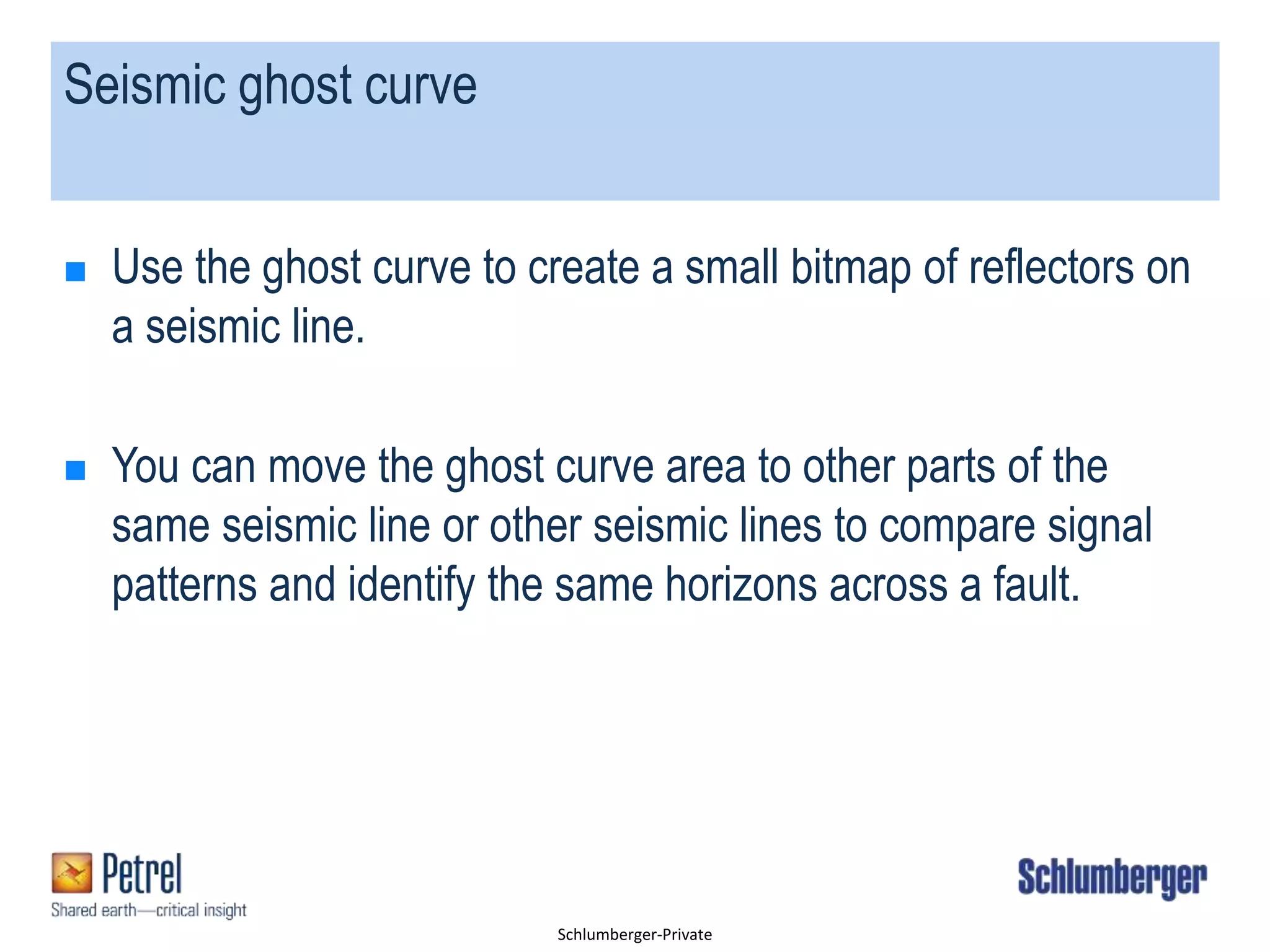 Petrel F 3 seismic intersections and data manipulation 2018 v1.1 | PPTX