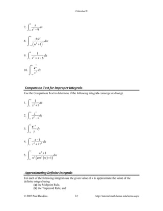 Calc ii complete_practice | PDF