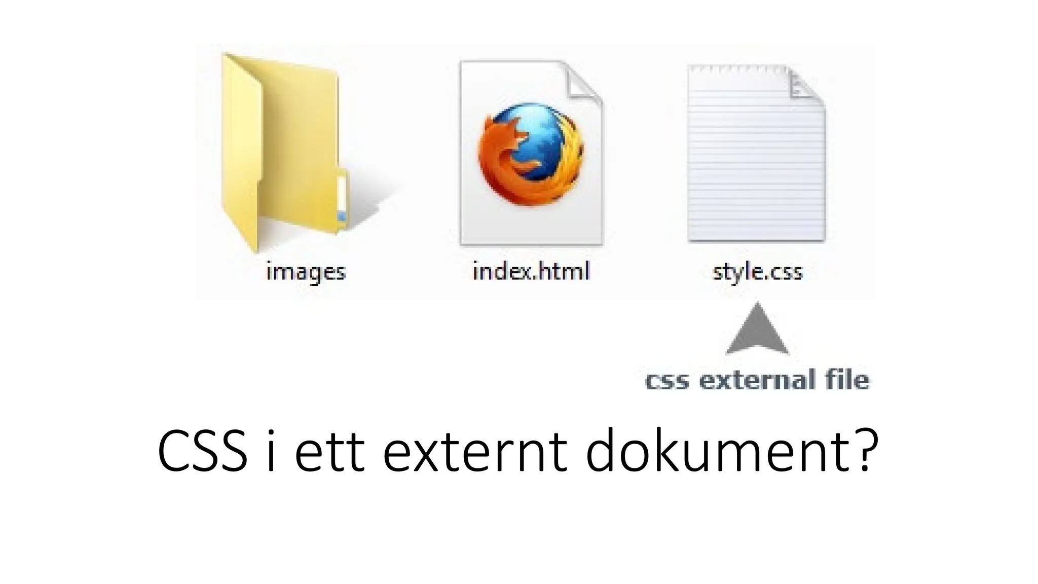 CSS i ett externt dokument?
 