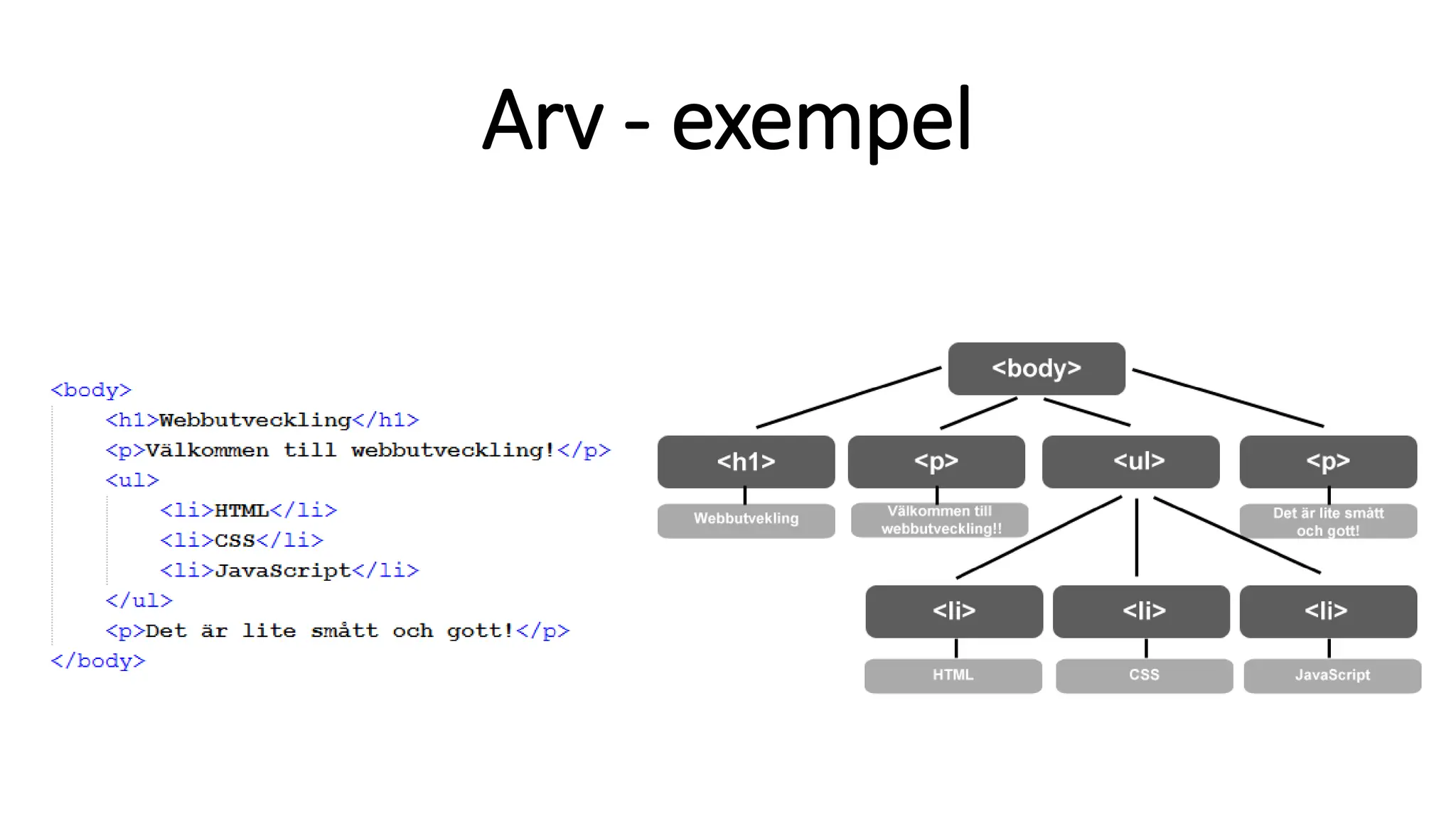 Arv - exempel
 