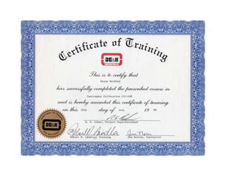 BE&K Certificates